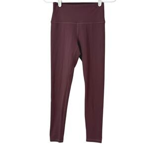 Fleo High Waisted Performance Athletic‎ Leggings Size M Pink Stretch Workout